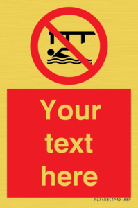 Custom Do not swim in the vicinity of piers